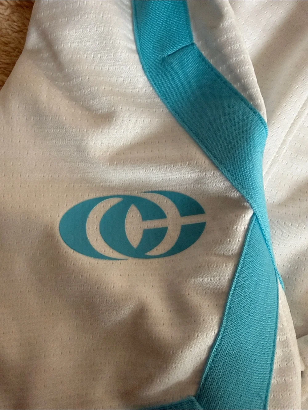 Nike Caitlin Clark White & Teal Women's Athletic Shorts with Logo